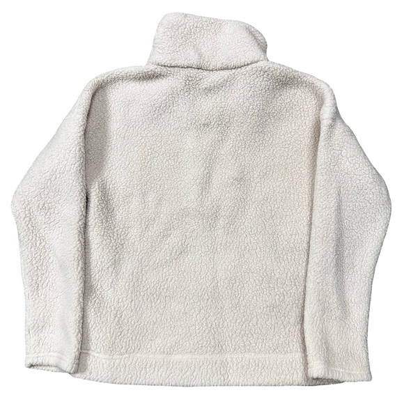 J. Crew Light Pink Sherpa Half Zip Pullover Sweater XS Valentines Winter Cozy - Picture 2 of 6